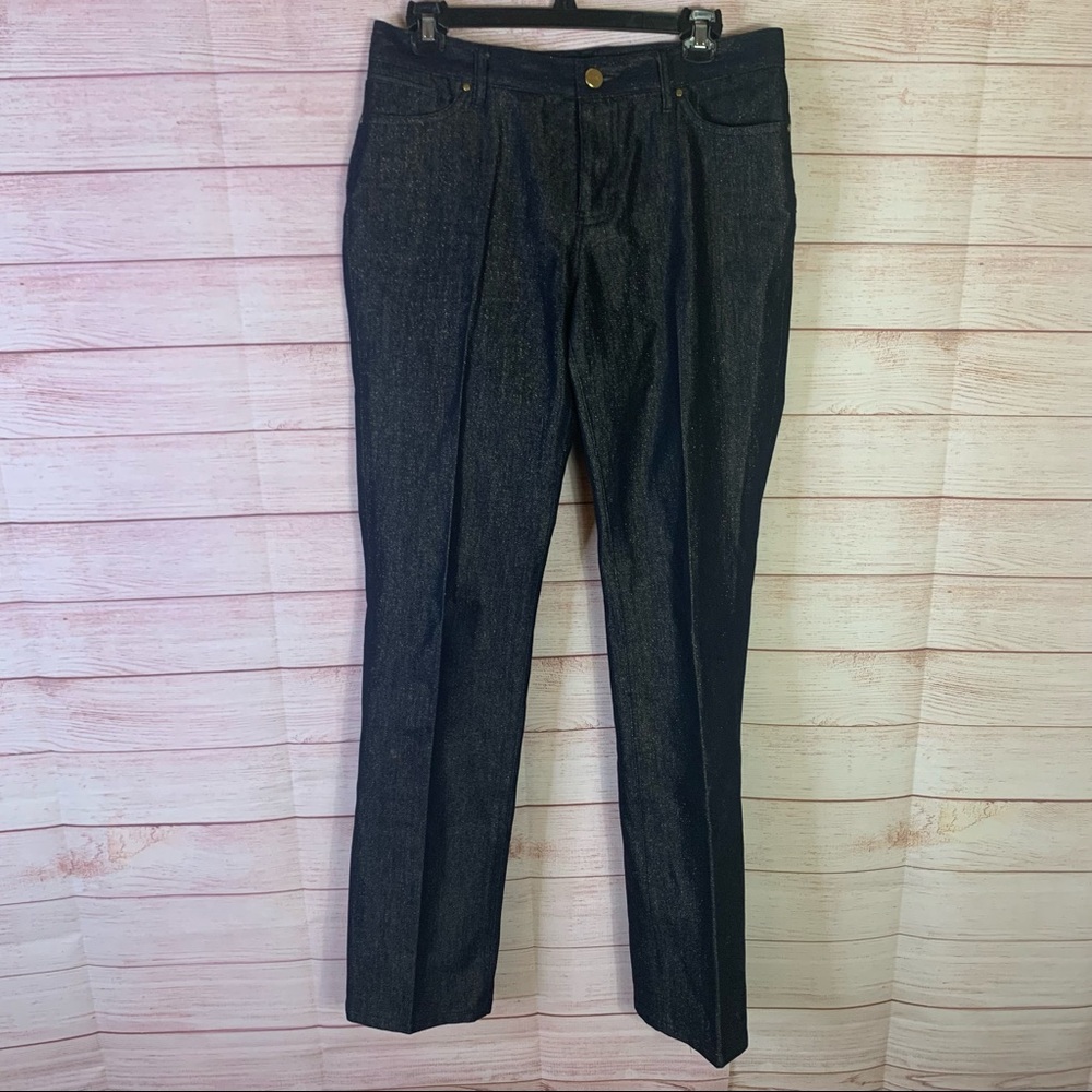 Lauren Ralph Lauren‎ Blue & Gold Sparkle Jeans Size 6
